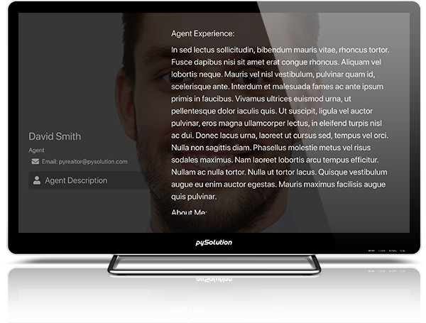 Mockup pyRealtor TV Agent Details