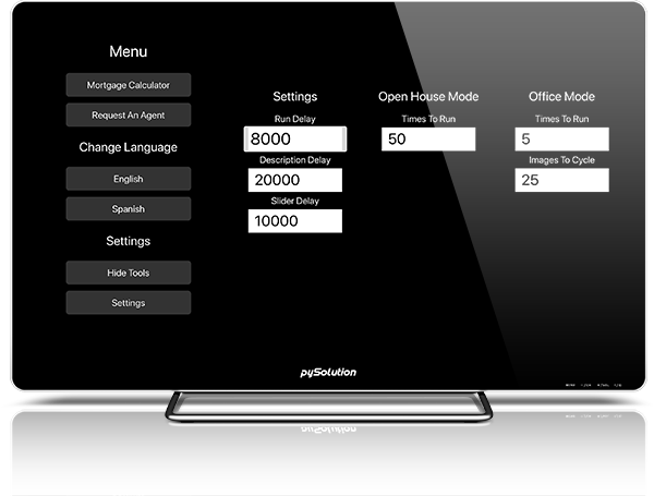 Mockup pyRealtor TV Application Request Update